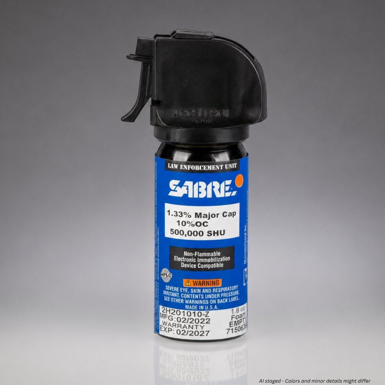 SABRE Red MK-2 H2O trigger top foam pepper spray 72H2O1010-F front view