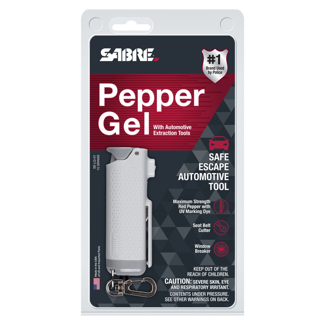 Sabre Safe Escape 3-In-1 Pepper Gel with Seat Belt Cutter and Window Breaker - WCUniforms