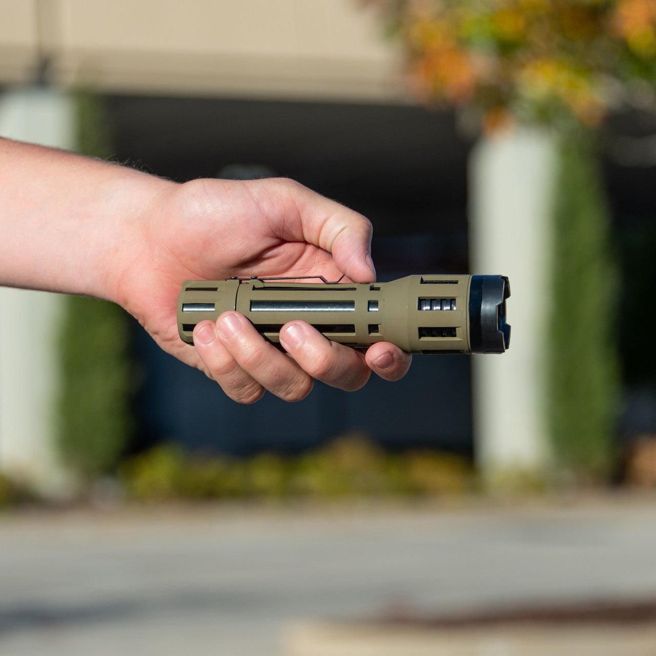 Sabre Tactical 2-in-1 Stun Gun with LED Flashlight (black or green) - WCUniforms