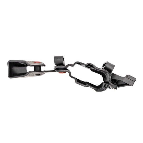 Down view of Safariland IncogX IWB Holster for S&W M&P 2.0 with Light, shown with over-the-belt clips, suede-wrapped body, and red-dot optic compatibility