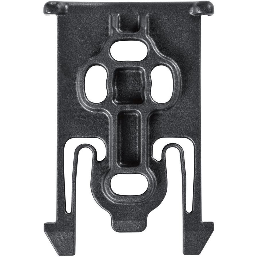 Safariland Model 6004-34 Equipment Locking Fork in black, designed for versatile tactical gear attachment. Set of two.