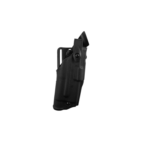 Safariland Model 6360 ALS/SLS Level III Duty Holster for Glock 19 w/ Light, showcasing its mid-ride design and retention features.