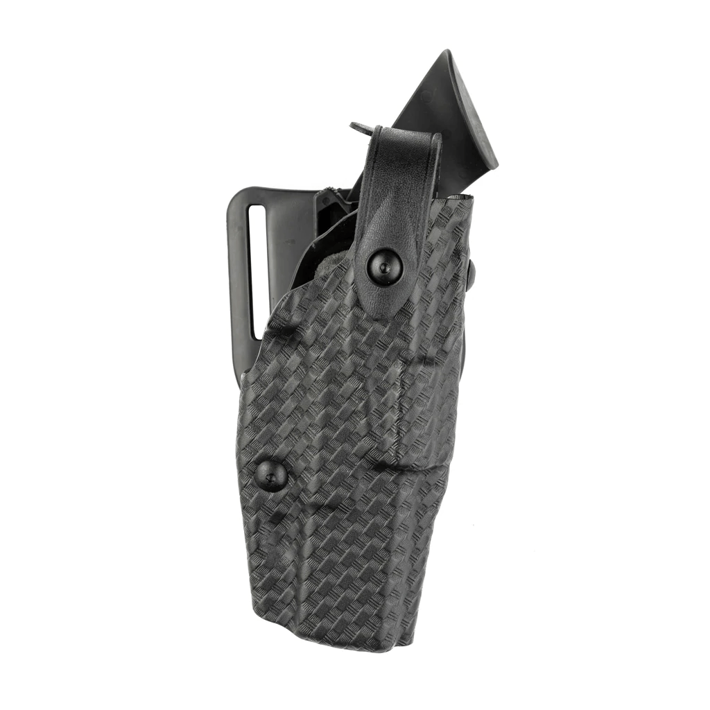 Safariland Model 6360 ALS/SLS holster for Glock 22 Gen 5, featuring mid-ride design and level III retention system.
