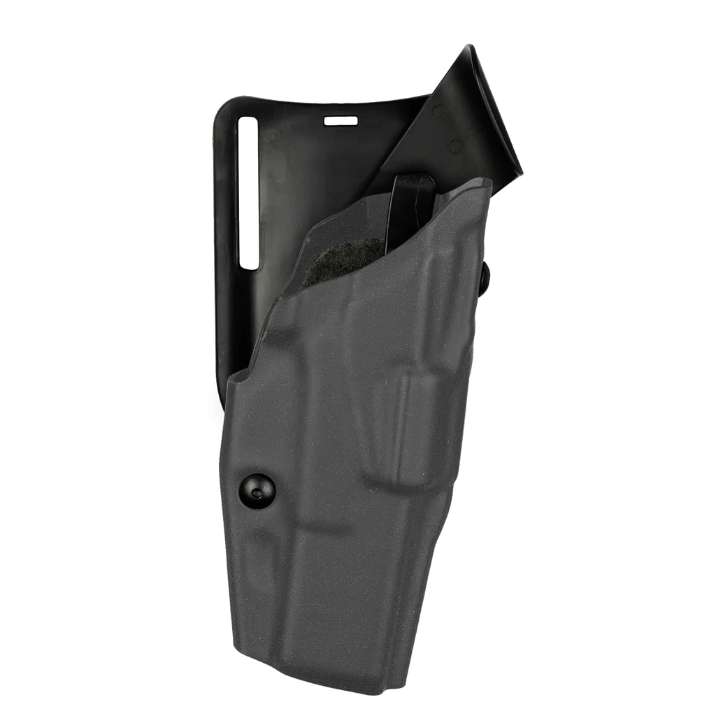 Safariland Model 6395 ALS low-ride duty holster designed for Glock 17 Gen 1-4 with light attachment.