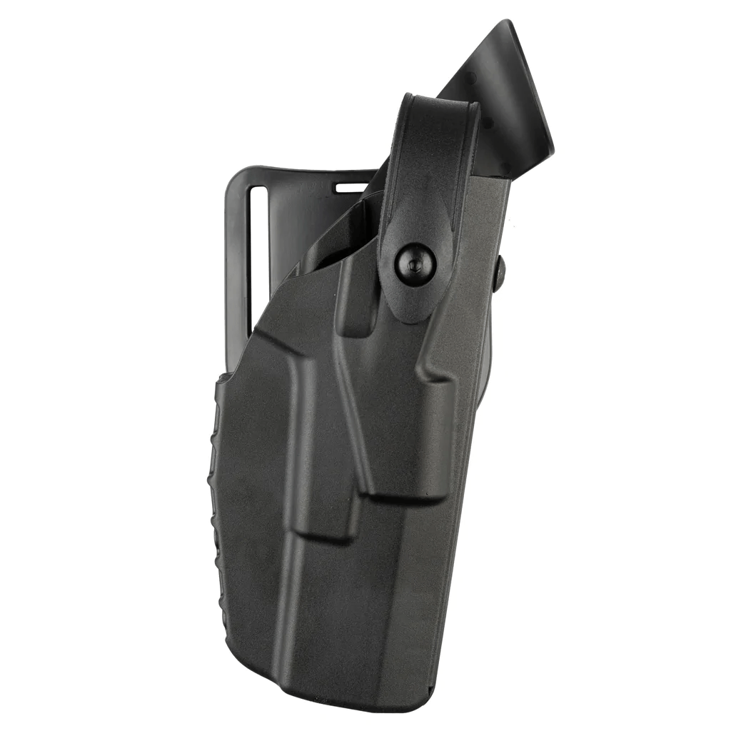 Safariland Model 7280 7TS SLS Mid-Ride Duty Holster for Glock 17, showcasing sleek design and durable SafariSeven material.