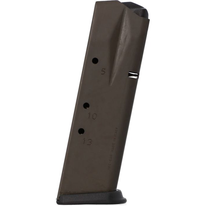 SIG SAUER P228/P229 MAG-229-9-13 13-round 9mm magazine angled view, showing feed lips and body