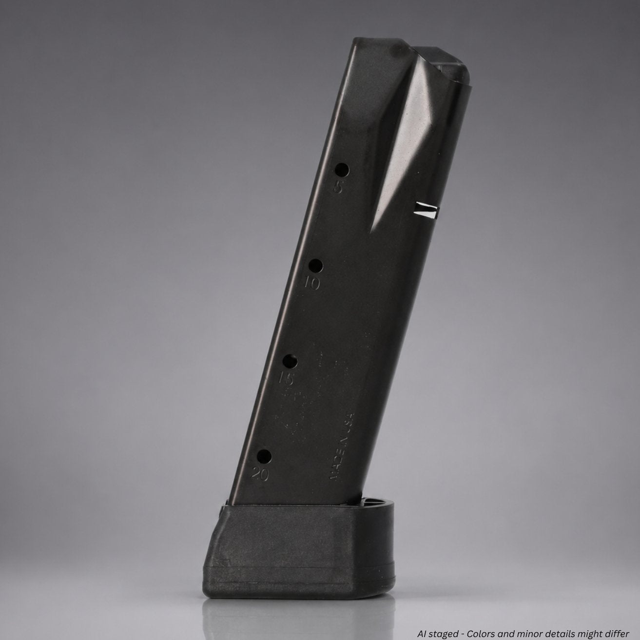 SIG SAUER P226 MAG-226-9-20 20-round 9mm extended magazine, black steel body with polymer baseplate primary view
