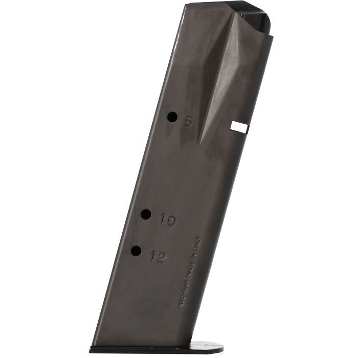 SIG SAUER P226 12-round magazine showing numbered side witness holes