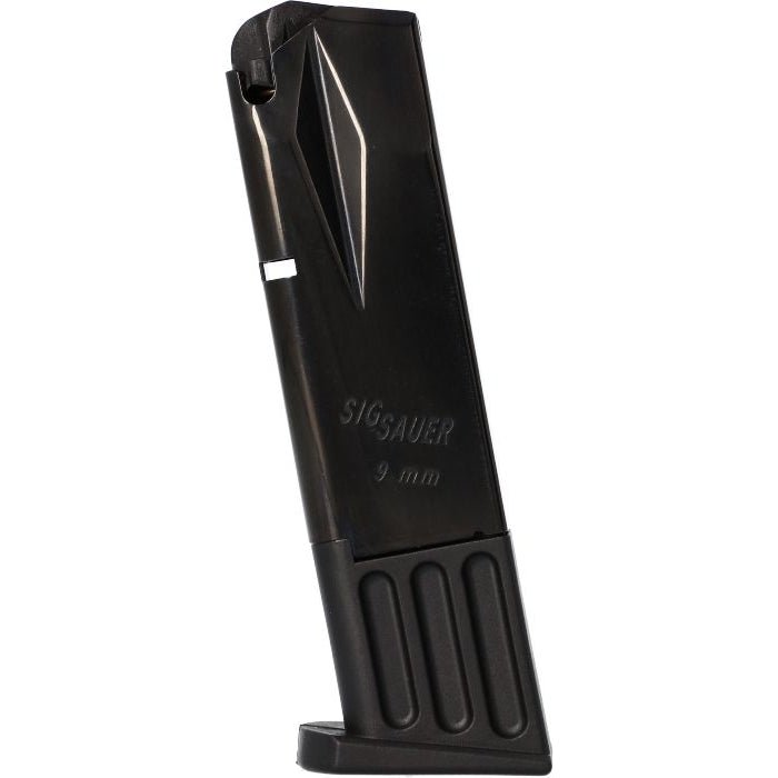 Black SIG SAUER gun magazine on a white background