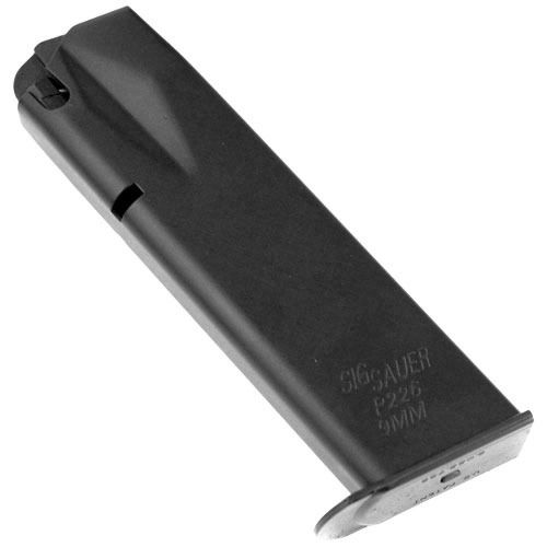 SIG SAUER P226 9mm 15-round magazine showing SIG SAUER markings