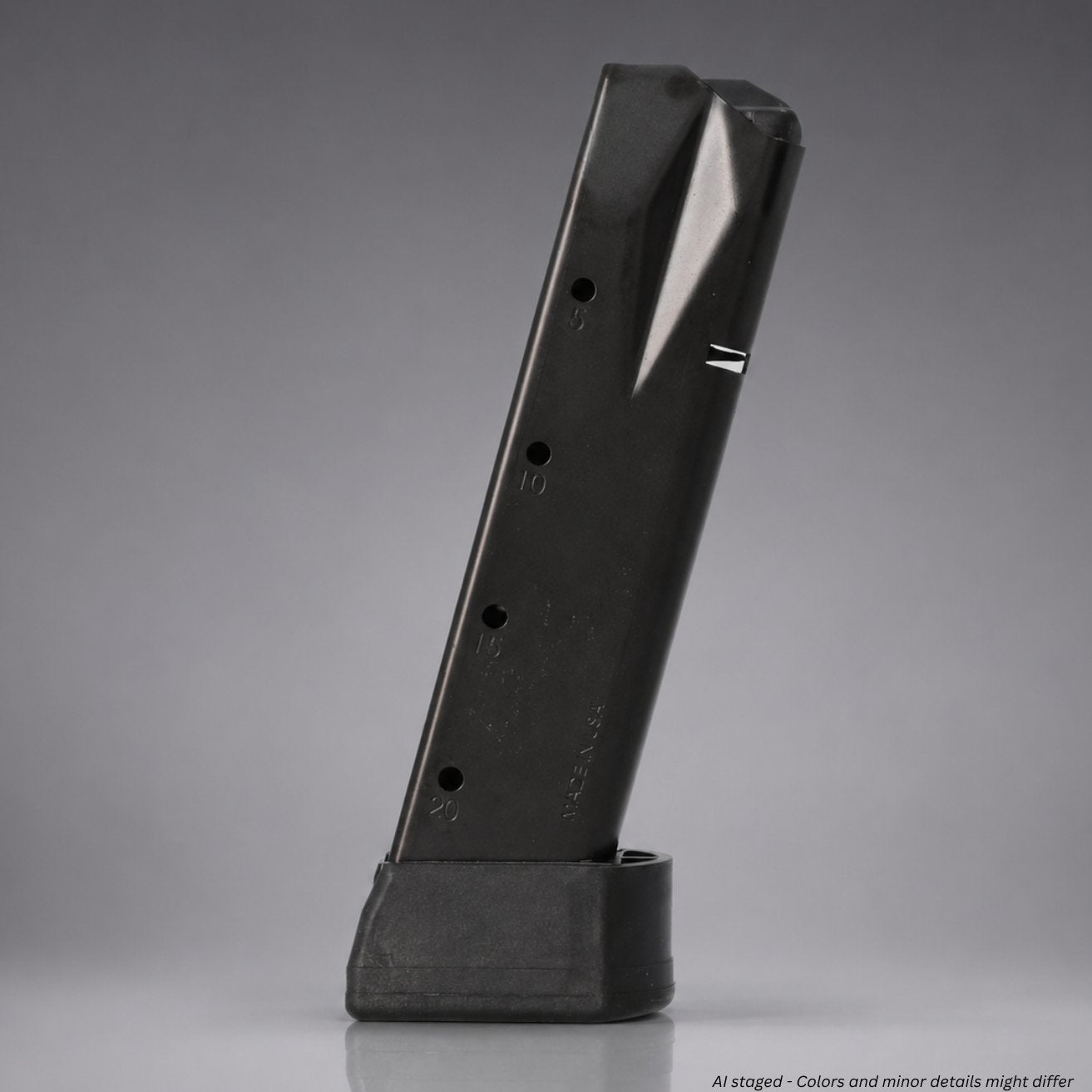 SIG SAUER P226 MAG-226-9-20 20-round 9mm extended magazine, black steel body with polymer baseplate primary view
