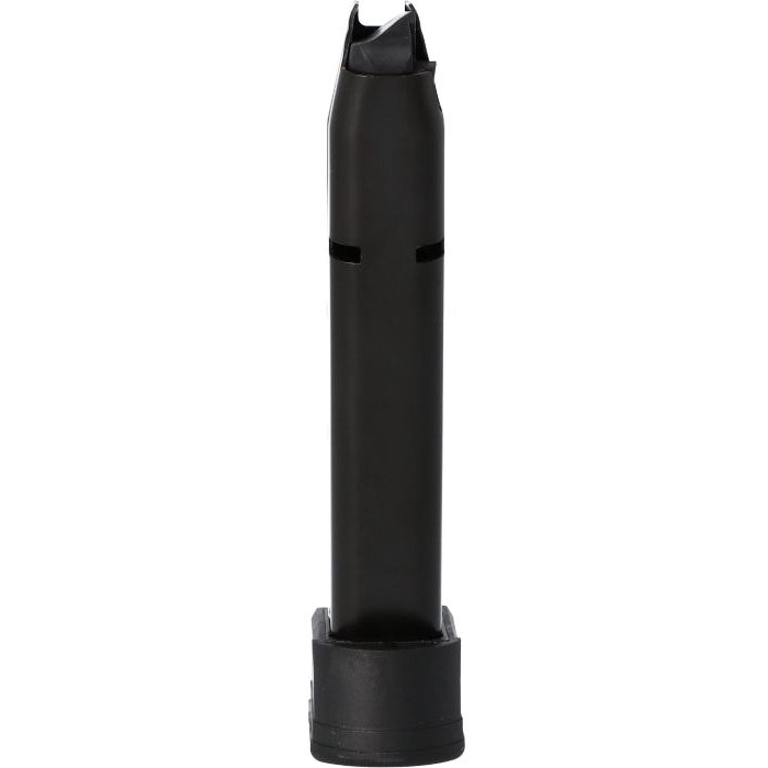 SIG SAUER P226 MAG-226-9-20 20-round 9mm magazine detail, steel body with polymer baseplate and side witness holes