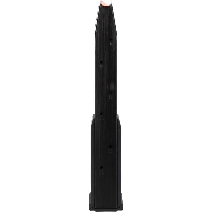 SIG SAUER P320 9mm 30-round magazine 8900576 in black, front view showing feed lips