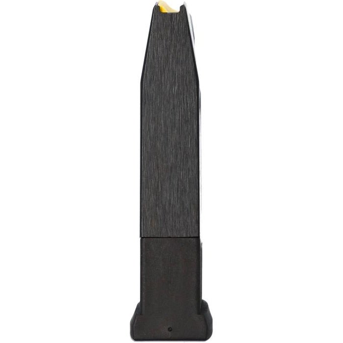 Black magazine with a textured surface on a white background