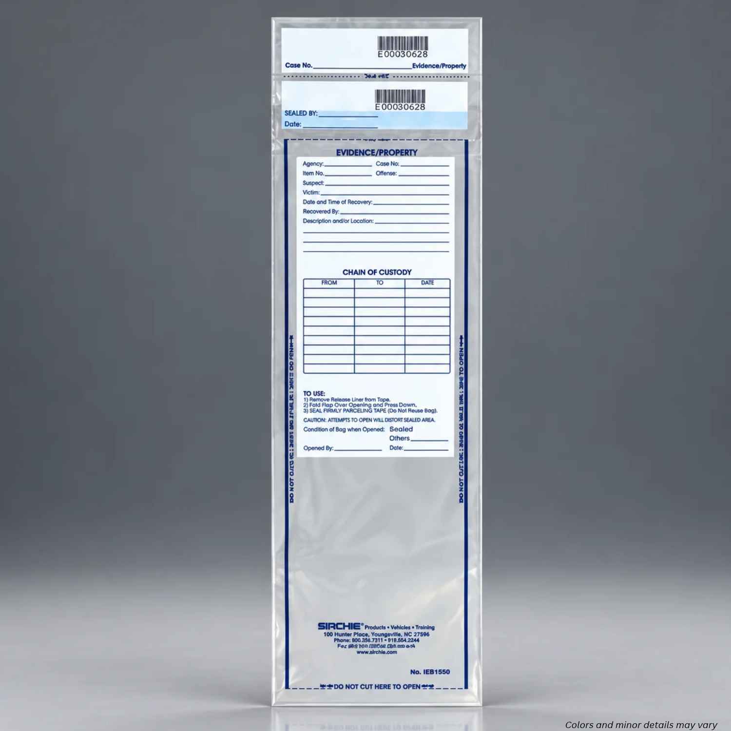 Sirchie Integrity Evidence Bag - 100 Pack - Multiple Sizes - WCUniforms