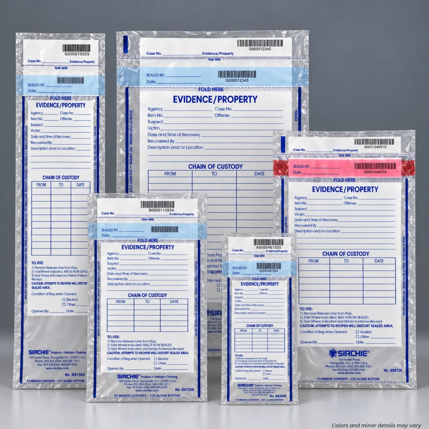 Sirchie Integrity Evidence Bag - 100 Pack - Multiple Sizes - WCUniforms