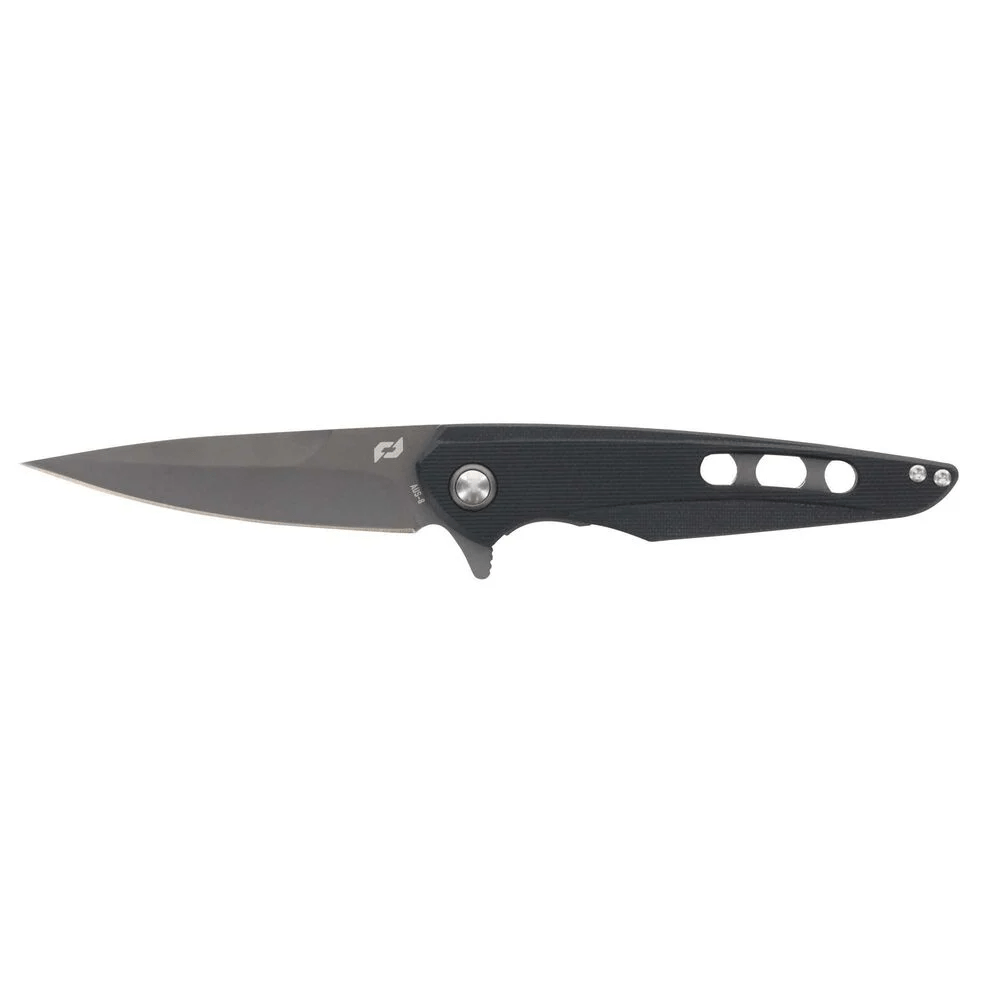 Smith & Wesson Kinetic BLK Folder CP=3 with G10 handles and AUS-8 steel blade, showcasing modern design and precision cutting.