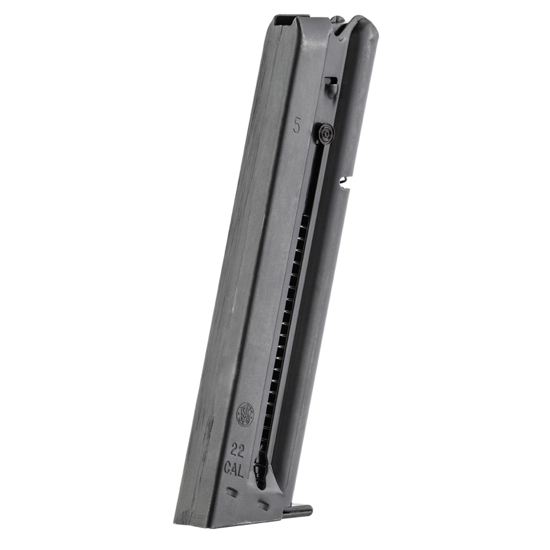 Gun magazine on a white background
