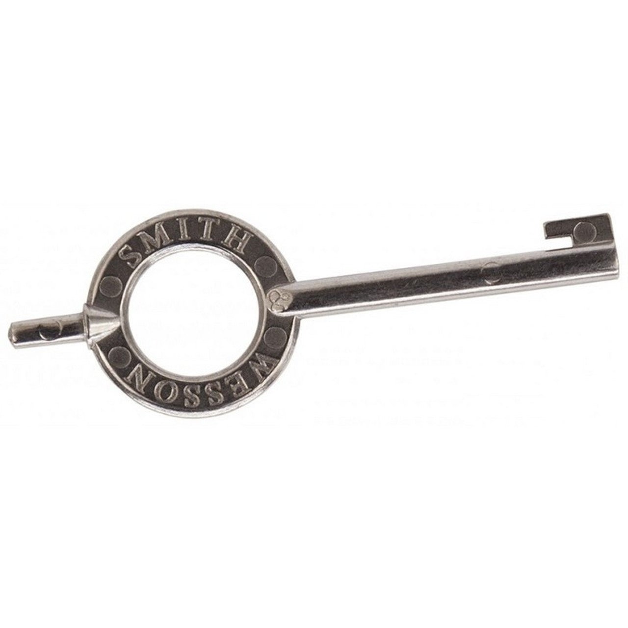 Smith & Wesson Replacement Model 104 High-Security Handcuff Key 022380100 on a gray background