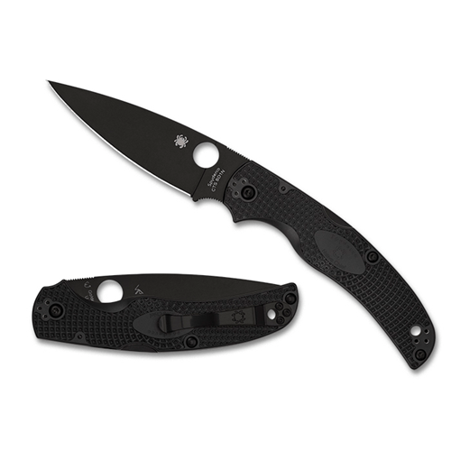 Spyderco Native Chief Lightweight knife with black blade and handle, ideal for tactical applications and full-service cutting.