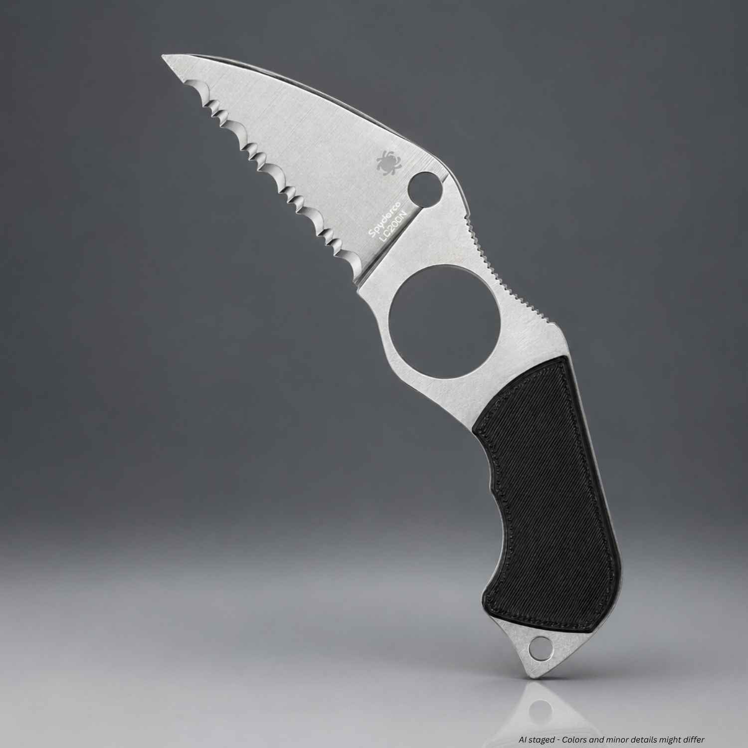 Spyderco Swick 6 SpyderEdge fixed blade knife FB14S6 with serrated LC200N Wharncliffe blade