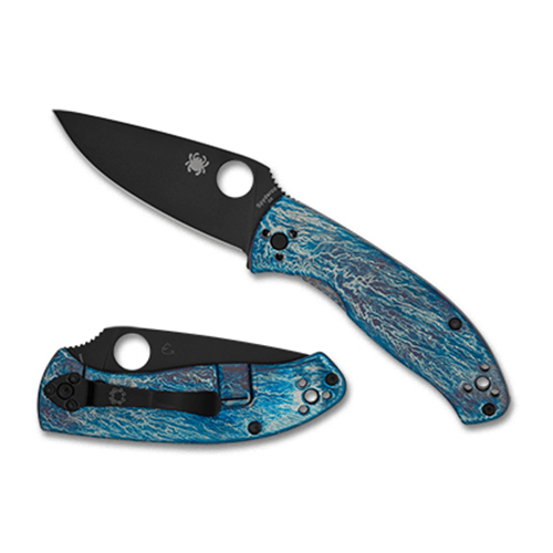 Spyderco TENACIOUS R.I.L. DISARRAY FINISH D2 Black Blade C122TIBLBKD2P - WCUniforms