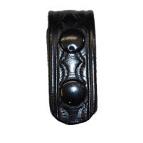 Stallion Leather 3/4 wide belt keeper with dual DOT fasteners, crafted from quality leather, made in the USA.