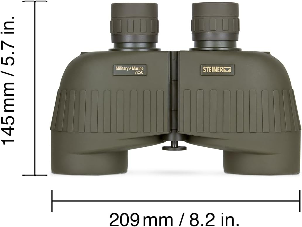 Dimensions of Steiner Binoculars Military-Marine 7x50 Binoculars