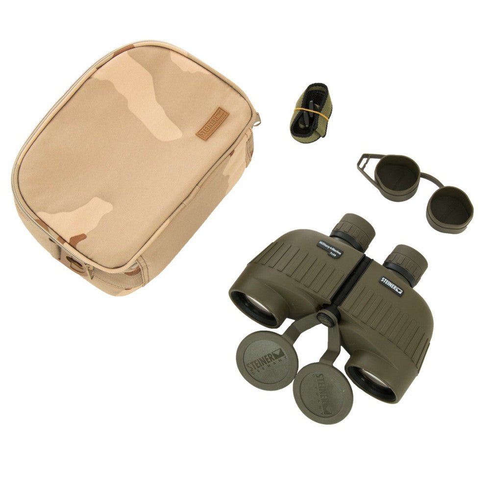 Steiner Binoculars Military-Marine 10x50, 7x50, or 8x30 Binoculars Kit