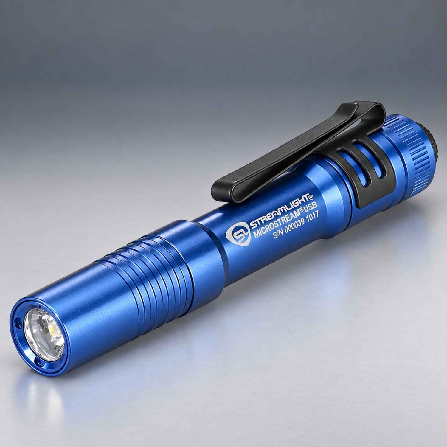 Blue Streamlight MicroStream USB pocket flashlight, MPN 66603 or 66606