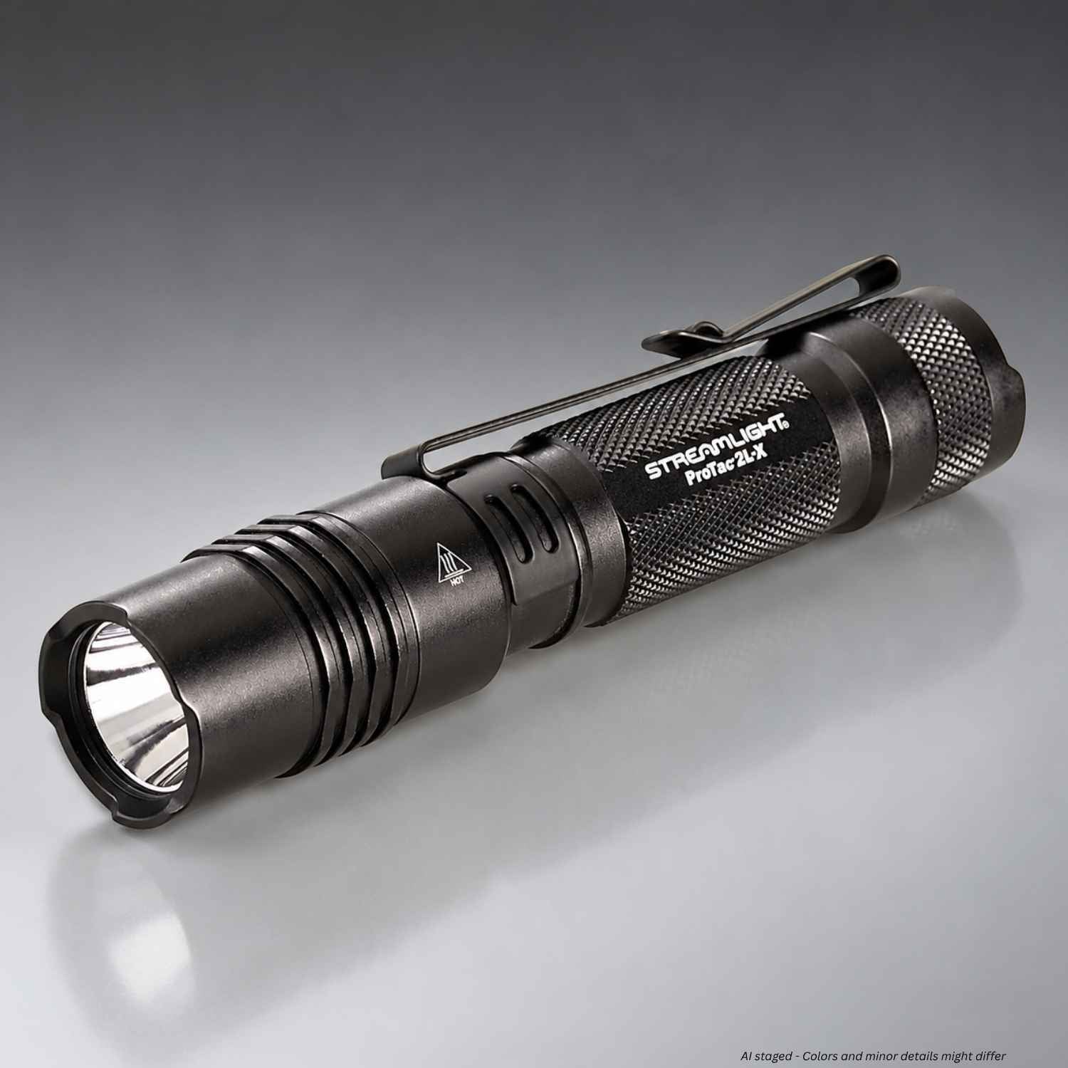 Streamlight ProTac 2L-X tactical flashlight in black with removable pocket clip, 88082