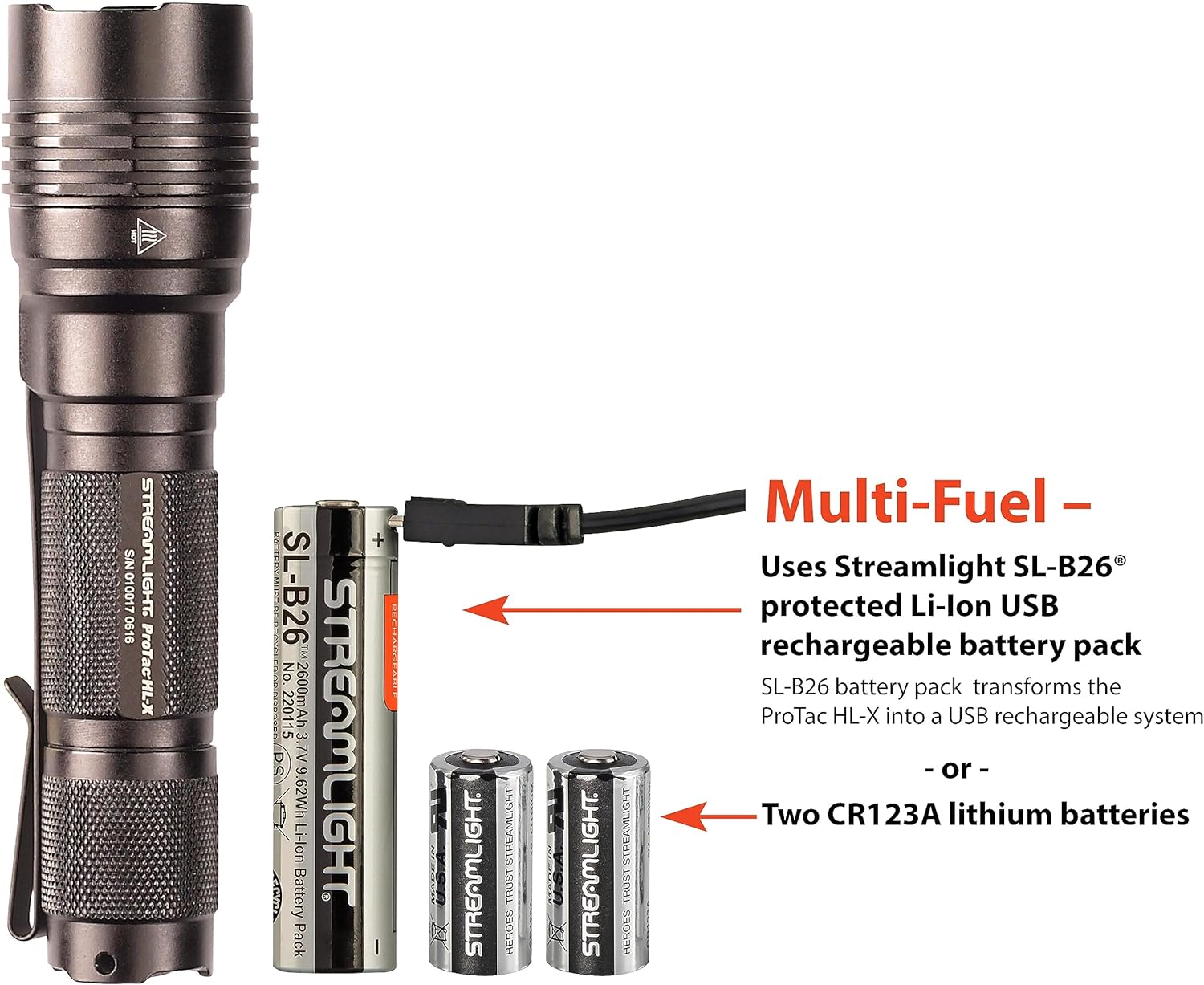 Streamlight ProTac HL X 1000-Lumen Multi-Fuel Flashlight 88064 and 88065 - WCUniforms
