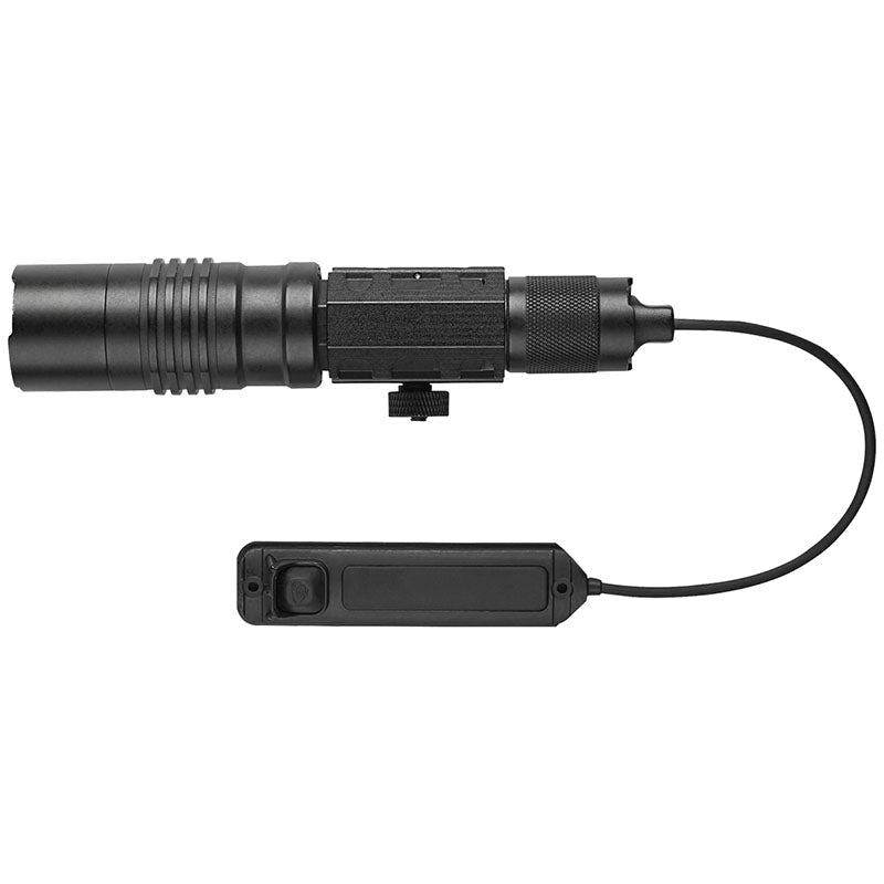 Side profile of the Streamlight ProTac Rail Mount HL-X Laser with the remote pressure switch attached