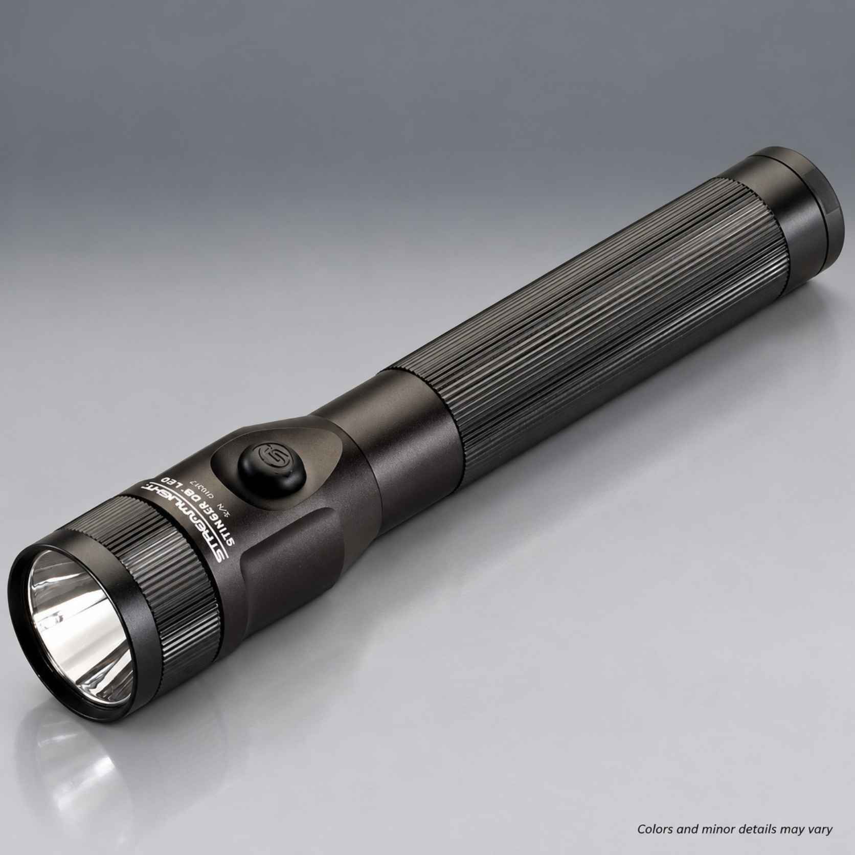 Streamlight Stinger DS LED 75813 black rechargeable dual switch flashlight, front view