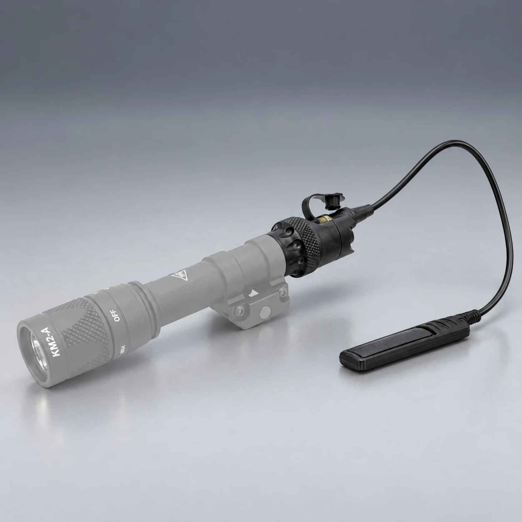SureFire DS07 black tailcap and ST07 tape switch installed on a Scout Light WeaponLight