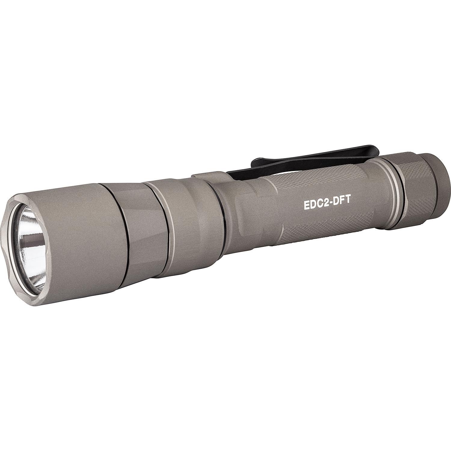 SureFire EDC2-DFT flashlight, compact design, high-candela illumination for low-light conditions.