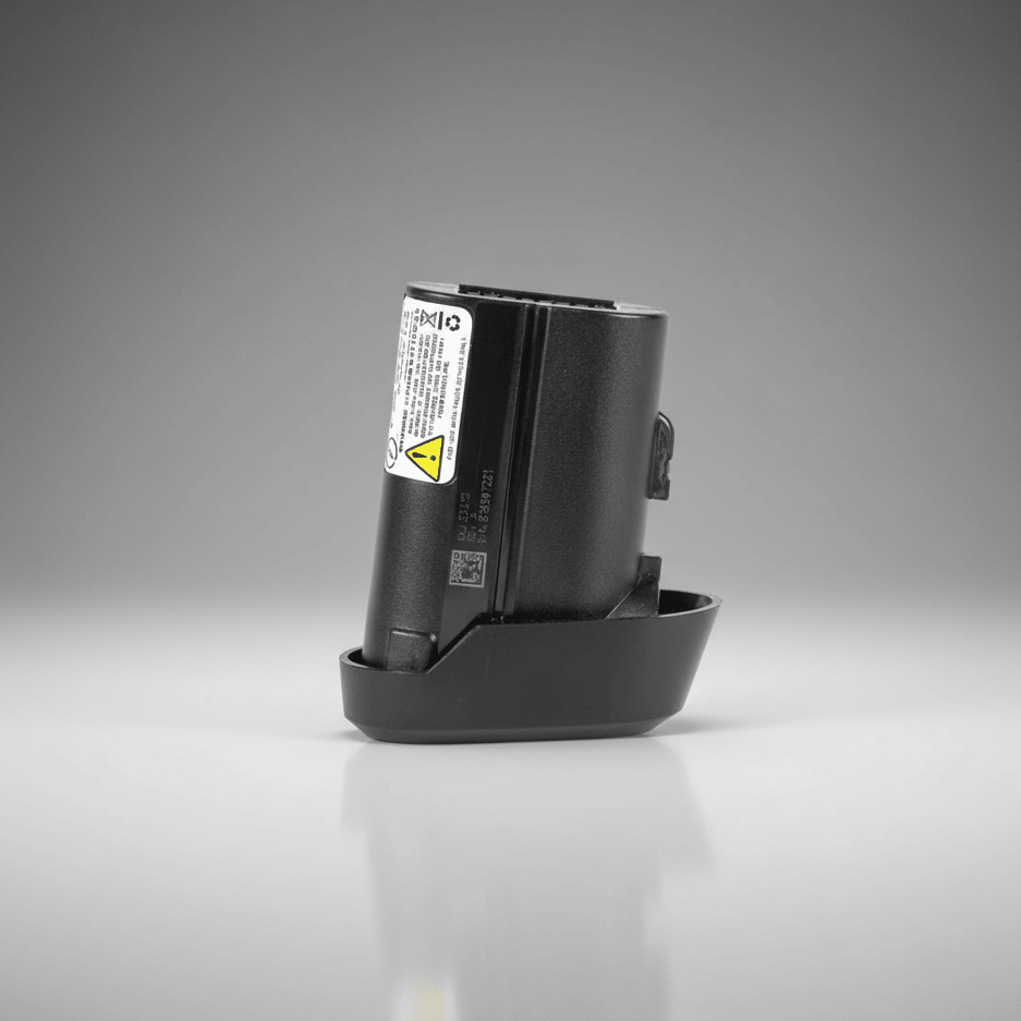 Black TASER 22010 Battery Performance Power Magazine PPM for X1, X2, and X26P battery pack with a warning label on a gray background