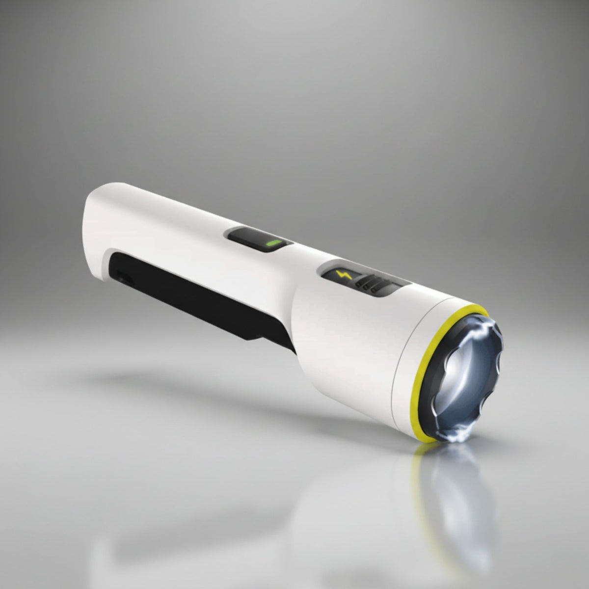 TASER StrikeLight 2 100065 white stun gun flashlight, front view
