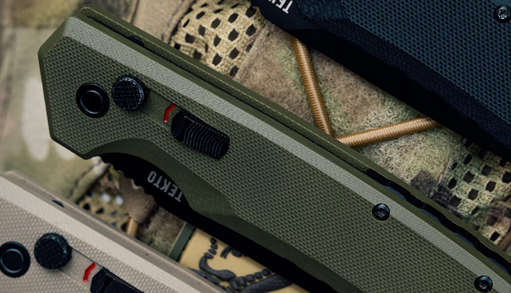 Tekto Gear A3 Delta Automatic Folding Knife - Black - WCUniforms