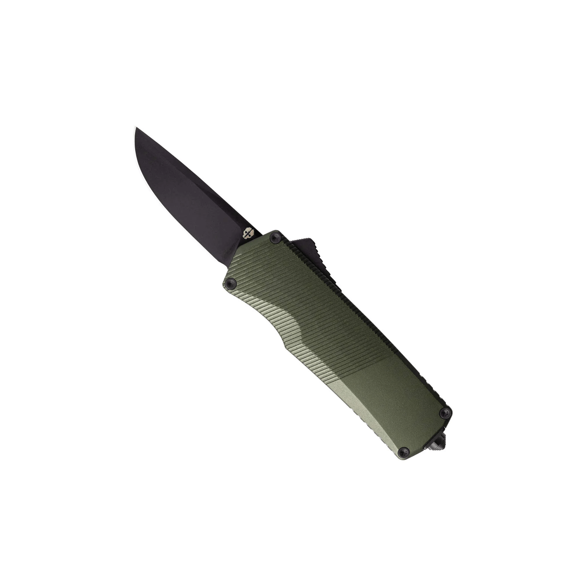 Tekto Gear A5 Spry Mini Series Knife with S35VN steel blade and green textured handle, ideal for tactical and everyday tasks.