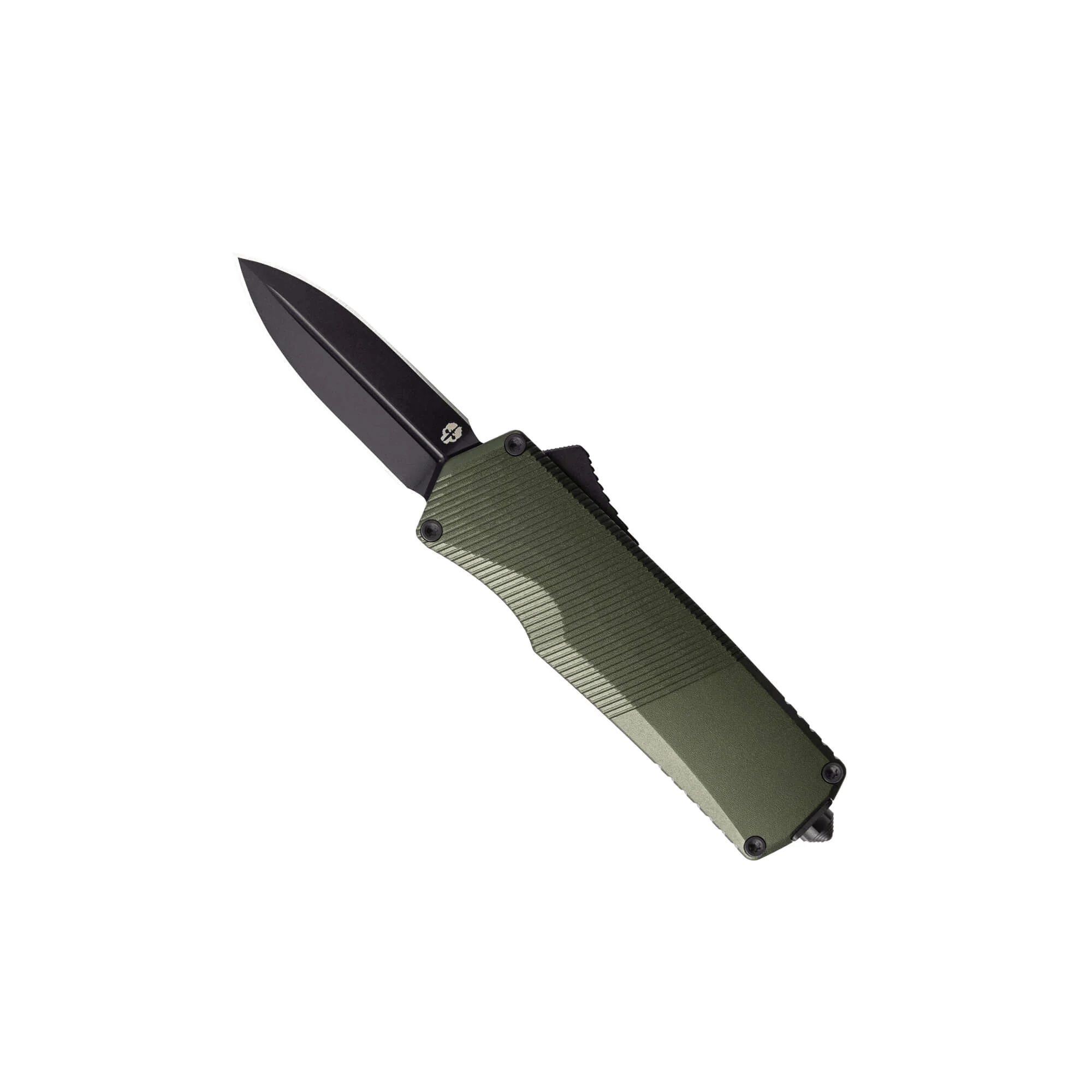 Tekto Gear A5 SPRY Mini knife with S35VN steel blade and green contoured handle for tactical and everyday use.