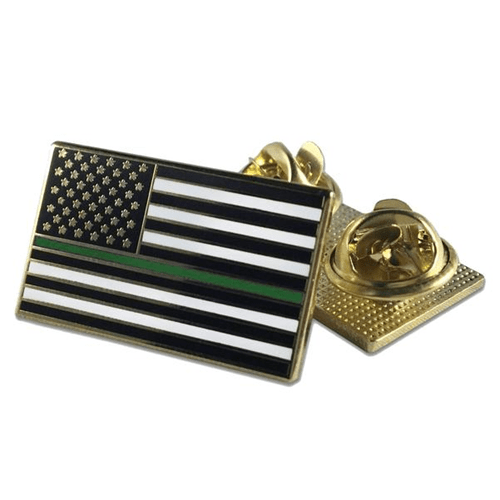 Thin Blue Line Classic Thin Blue Line American Flag Pin, Double Clutch Backing PIN-CLASSIC - WCUniforms