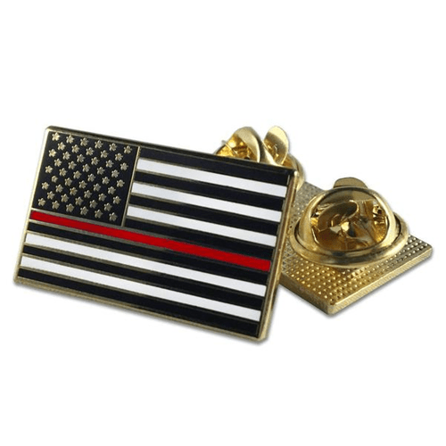 Thin Blue Line Classic Thin Blue Line American Flag Pin, Double Clutch Backing PIN-CLASSIC - WCUniforms