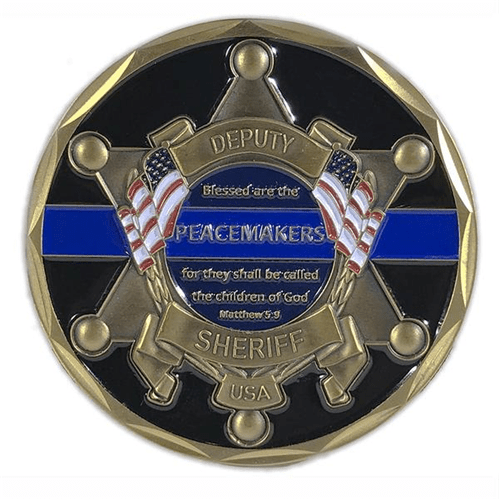 Thin Blue Line Thin Blue Line Deputy Sheriff St. Michael's Coin TBL-MAT-CC - WCUniforms