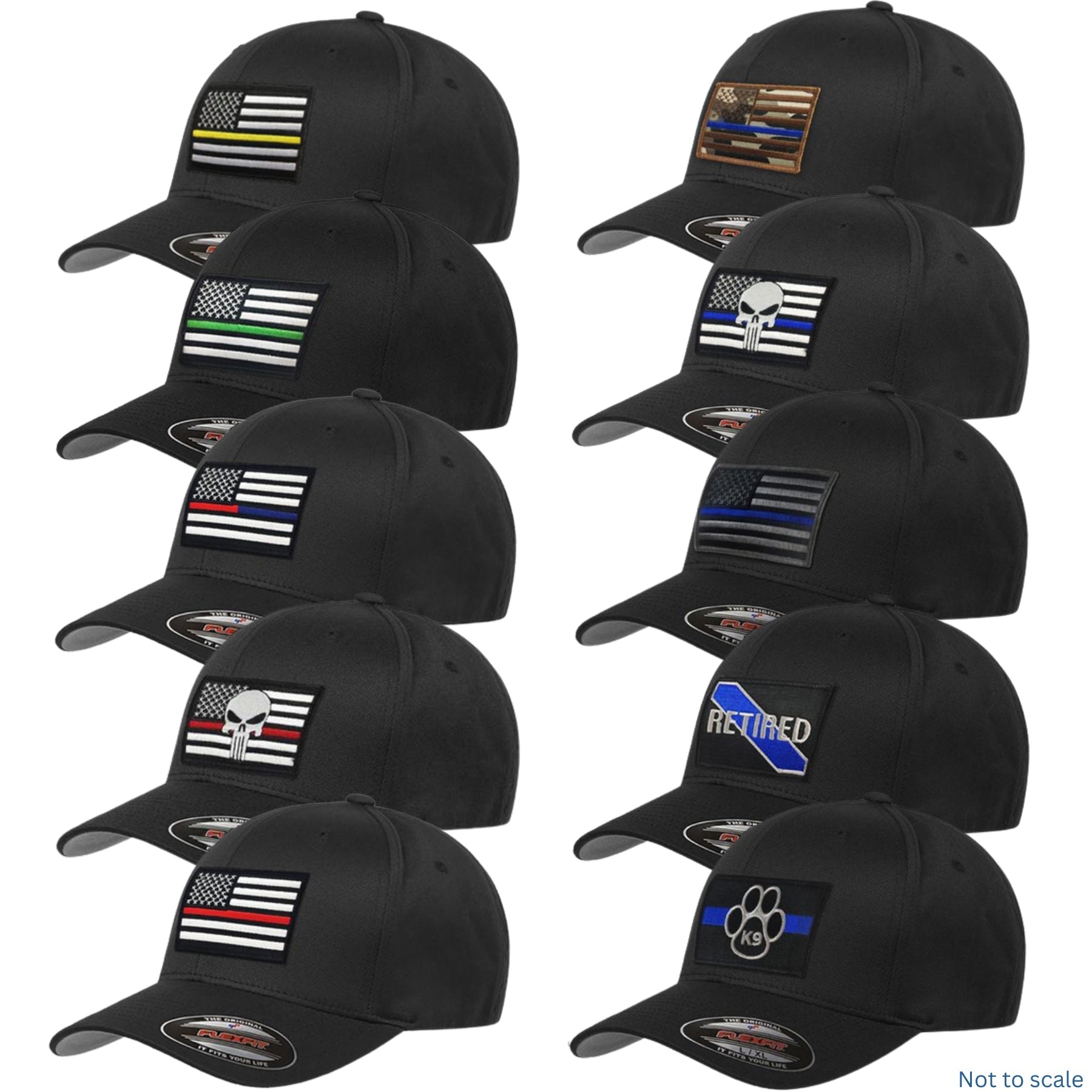 Thin Blue Line USA - FlexFit American Ball Cap - Thin Green Line - Thin Gold Line - Thin Silver Line - WCUniforms