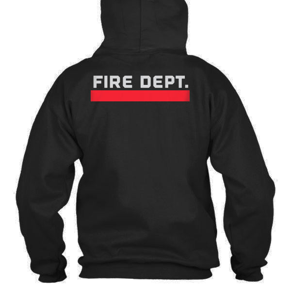 Thin Red Line Flag Hoodie - Fire Department - WCUniforms
