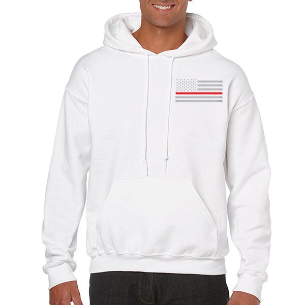 Thin Red Line Flag Hoodie - Fire Department - WCUniforms