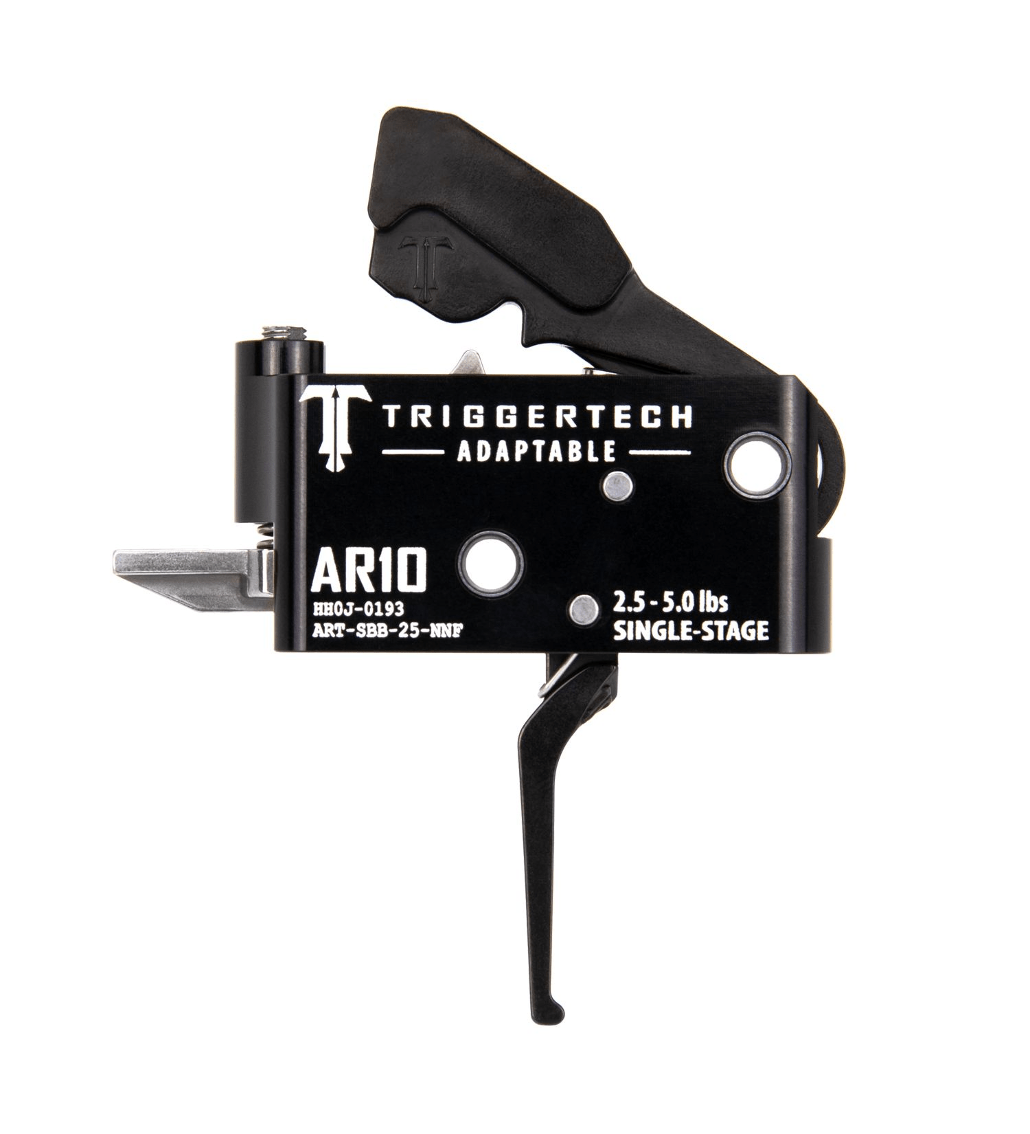 TriggerTech AR10 Single-Stage Adaptable Trigger, featuring adjustable pull weight and enhanced reliability for optimal performance.