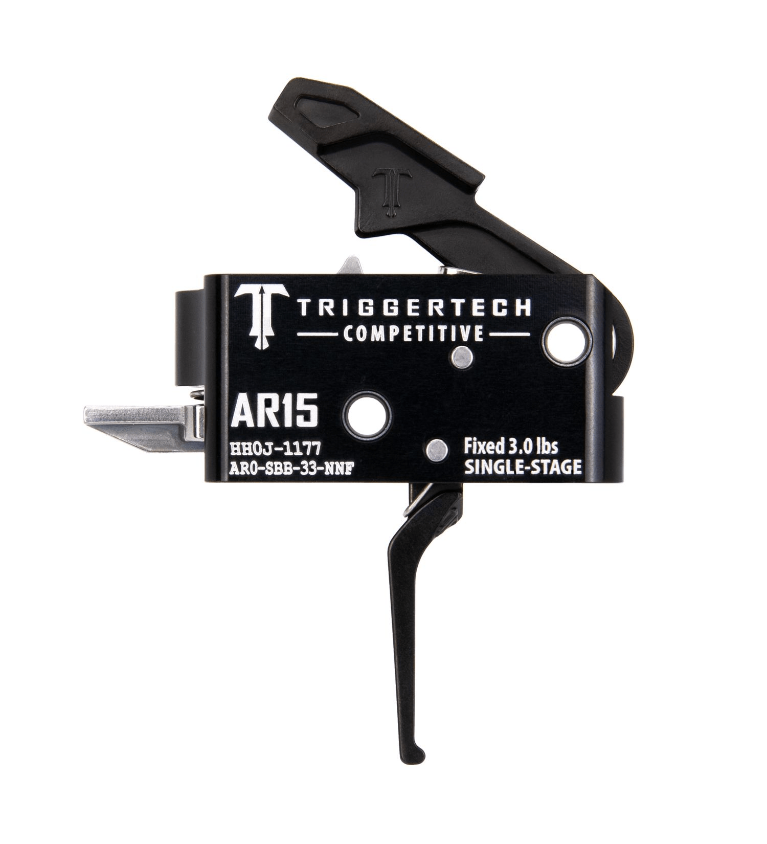 TriggerTech AR15 single-stage competitive trigger featuring zero-creep technology and durable stainless steel design.