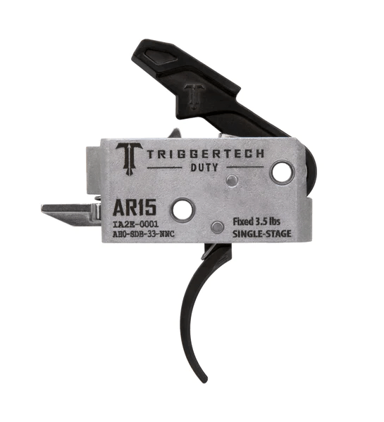 TriggerTech AR15 Single-Stage Trigger with rugged design for reliability and performance, featuring fixed 3.5 lbs pull weight.